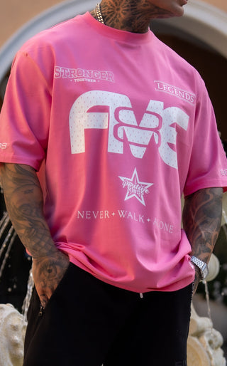 NEVER WALK ALONE CULTURED TEE | EDITION 2.0  BUBBLEGUM PINK
