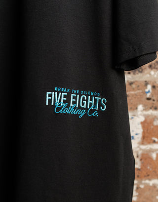 THE CHECK-IN TEE | BLACK / BLUE