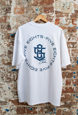 ORIGIN TEE | WHITE / NAVY