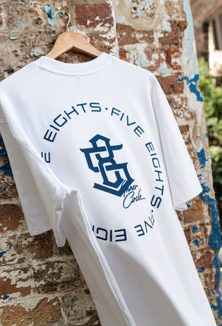ORIGIN TEE | WHITE / NAVY