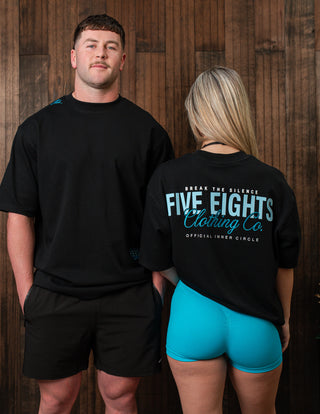 THE CHECK-IN TEE | BLACK / BLUE