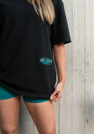 THE CHECK-IN TEE | BLACK / GREEN