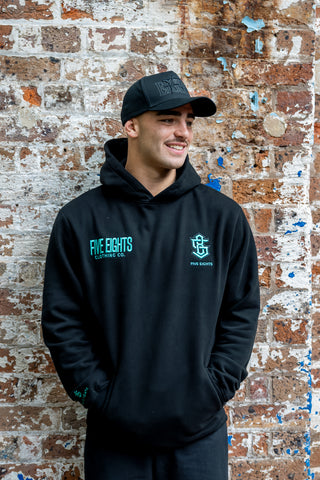 THE ENFORCER HOODIE 2.0 | BLACK / GREEN