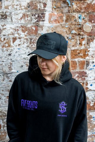 THE ENFORCER HOODIE 2.0 | BLACK / PURPLE