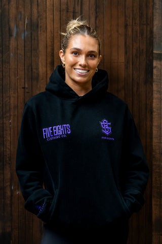 THE ENFORCER HOODIE 2.0 | BLACK / PURPLE
