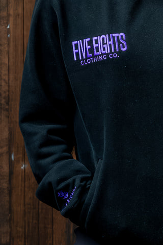 THE ENFORCER HOODIE 2.0 | BLACK / PURPLE