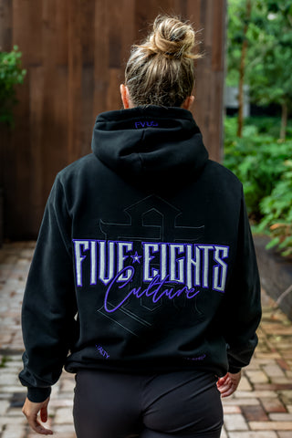 THE ENFORCER HOODIE 2.0 | BLACK / PURPLE