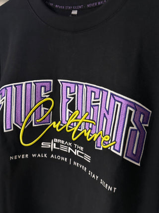 COMMON GROUND TEE | BLACK / PURPLE