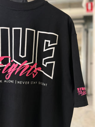 INNER CIRCLE TEE | BLACK / CORAL