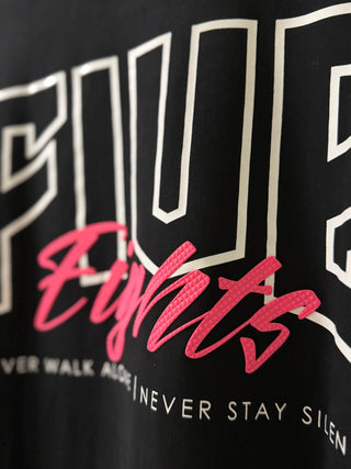 INNER CIRCLE TEE | BLACK / CORAL