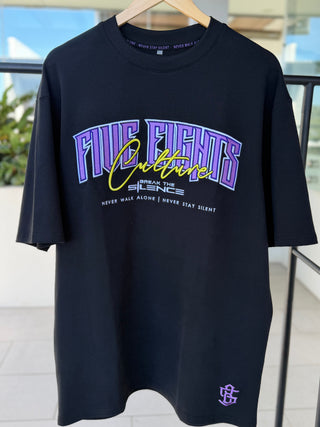 COMMON GROUND TEE | BLACK / PURPLE