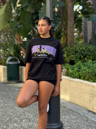 COMMON GROUND TEE | BLACK / PURPLE