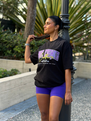 COMMON GROUND TEE | BLACK / PURPLE