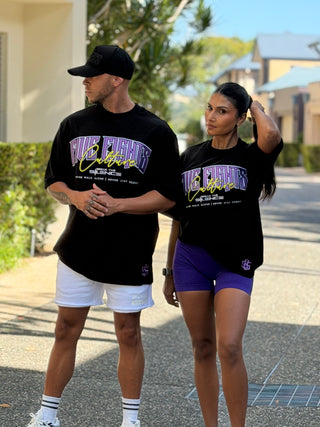 COMMON GROUND TEE | BLACK / PURPLE